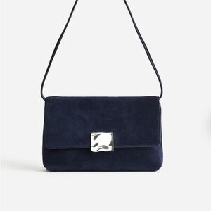 Madewell X AGMES NYC Navy Suede Shoulder Bag/Clutch